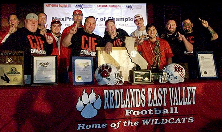 Wildcats celebrate football championship in 2014.